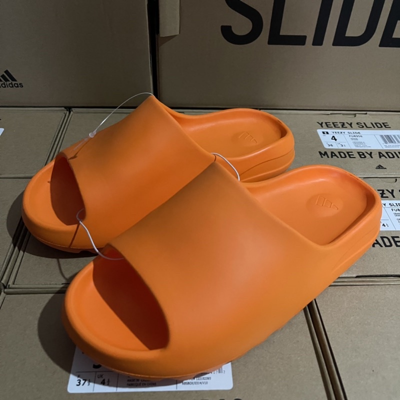 sandals Yeezy slide Enflame orange men and women Shopee