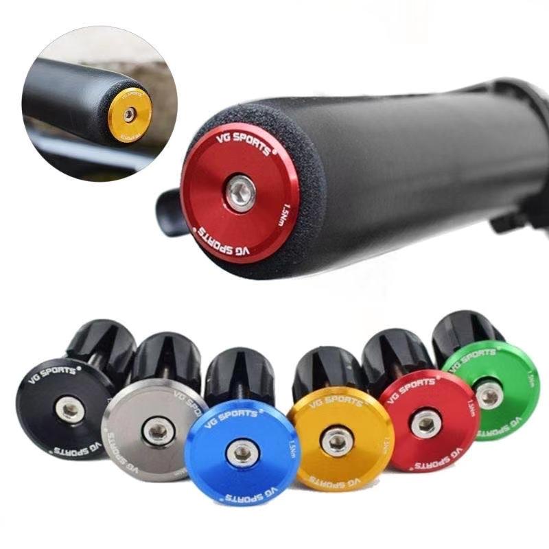 1 Pair Of Bike Bicycle Aluminum Handlebar Grips Handle Bar Cap End ...