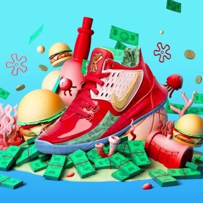 Mr krabs hot sale kyrie sneakers