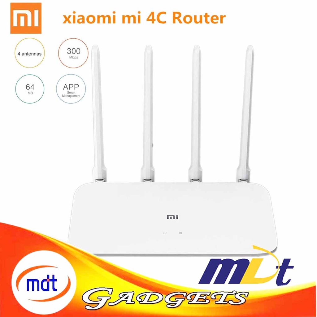 Router 4C 300Mbps 2.4GHz Wireless Wi-Fi Router with 4 Antennas (White ...