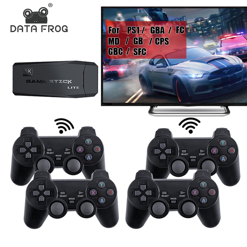 2022 NEW DATA FROG 4K TV Console Video Game With 2.4G Wireless ...