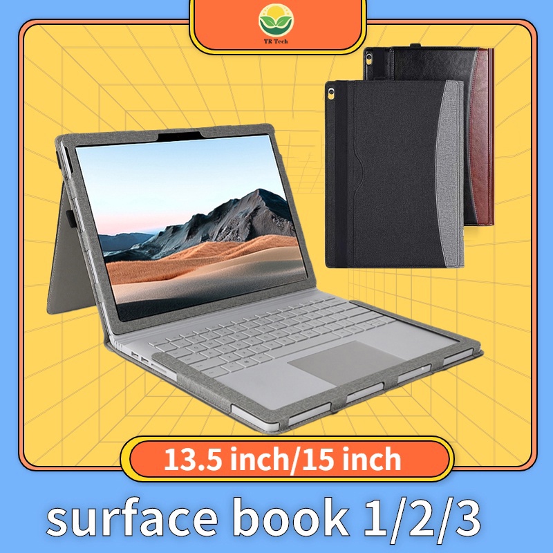 Leather Case Protective Cover for Microsoft Surface Laptop Book 1/2/3 ...