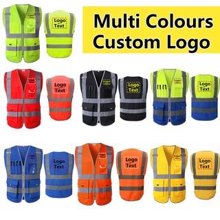 Safety Vest With Logo Customized Reflective Vest With Company Logo Printing High Visibility Work Vest Construction For Men and Women Shopee Philippines