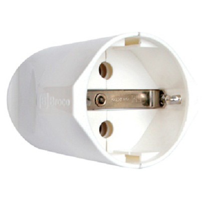 PUTIH Broco Counter Ground Plug 1341055 White/two Pole Plug Coupler ...