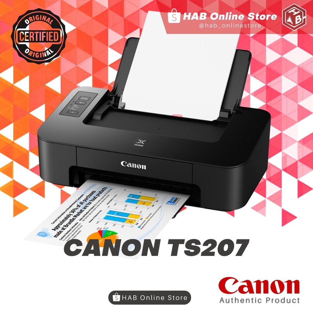 Canon Pixma Ts207 Single Function Printer W Original Cartridge Hab Tech Shopee Philippines 8751