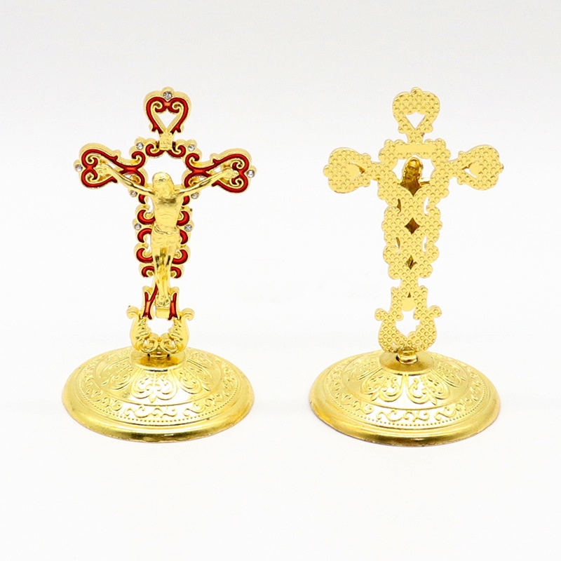 Antique Church Relics Figurines Crucifix Jesus Christ Cross On The ...