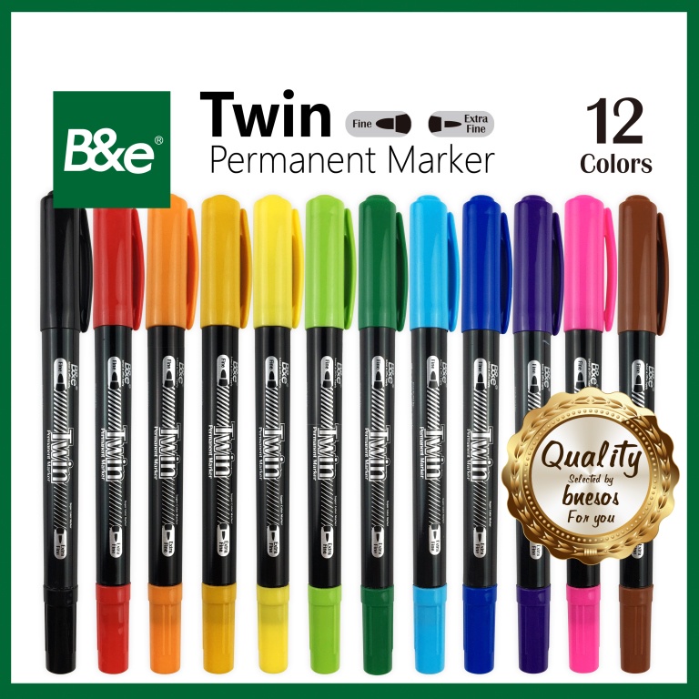 Bnesos Stationary School Supplies B&e Twin Permanent Marker Pen Pentel ...