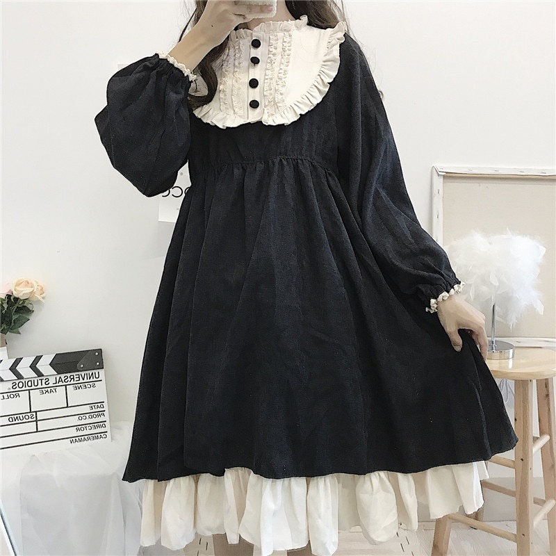 BangHaa Skirt Dress Clothes Japanese Autumn Women Mini Lolita