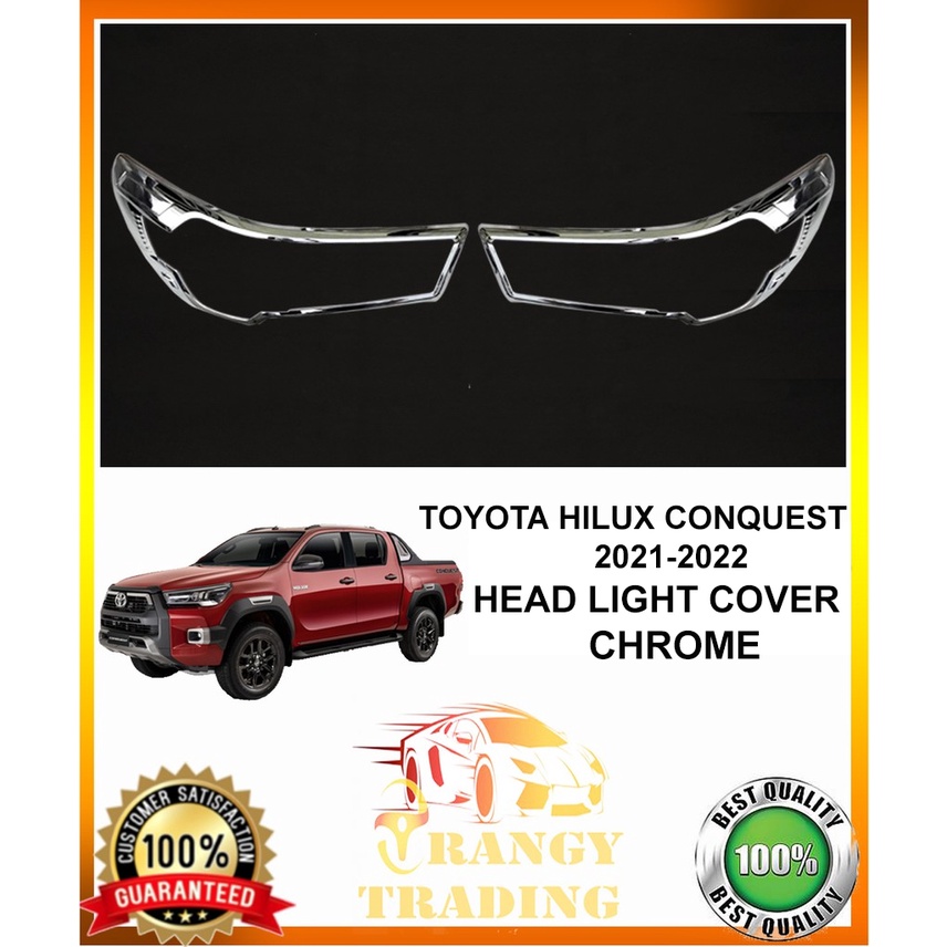 Toyota Hilux Conquest / GR-S 2021 to 2023 Headlight cover chrome Head ...