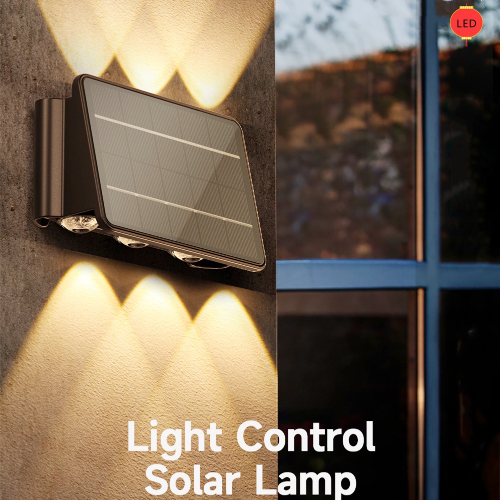 Solar Led Light Outdoor Up Down Wall Lamp Exterior Garden Decoration ...