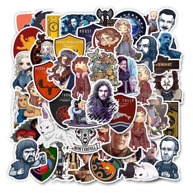 50pcs Game of Thrones Stickers Paper for Tumbler Waterbottle Waterproof ...