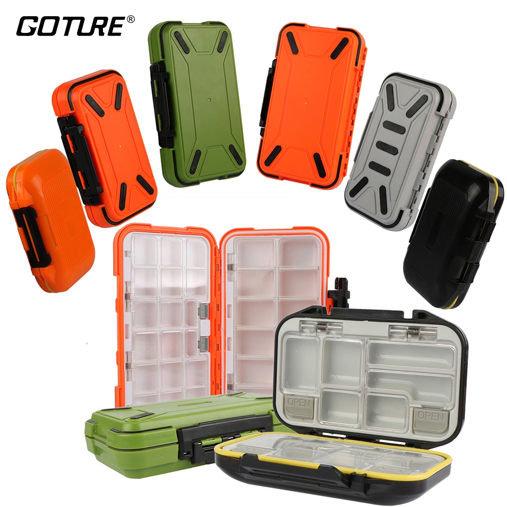 Goture Fishing Tackle Boxes Double Layer 30 Compartments Lure Fishing