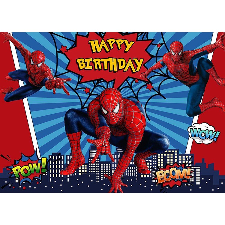 spiderman theme Birthday Party Background spiderman theme background ...