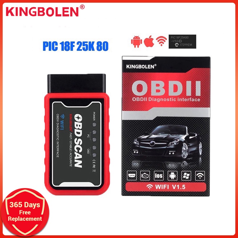 [Spot goods]KINGBOLEN ELM327 Bluetooth Wifi V1.5 PIC18f25k80 Chip ...
