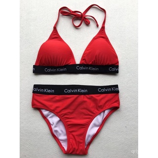 Calvin Klein, Women's Red + Black 2 Piece Bikini Set, Size Small - Brand New