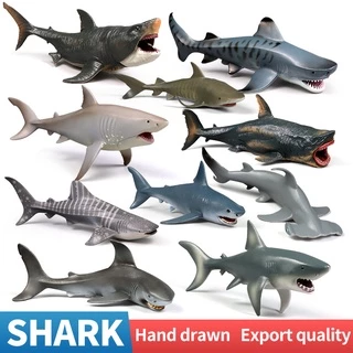 Oenux Savage Sea Life Megalodon Big Giant Shark Action Figures Ocean Animal  Model Pvc High Quality Educational Baby Shower Toy