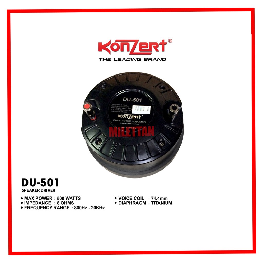 KONZERT DRIVER UNIT DU501 500W | Shopee Philippines