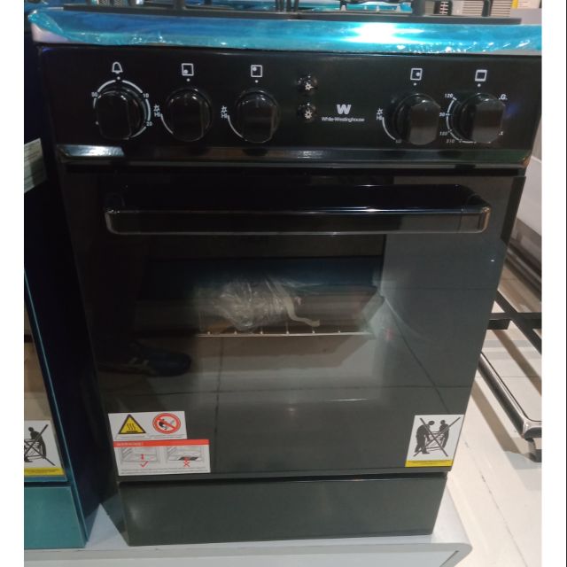 White Westinghouse gas range 50cm 3 gas burner gas oven black Shopee