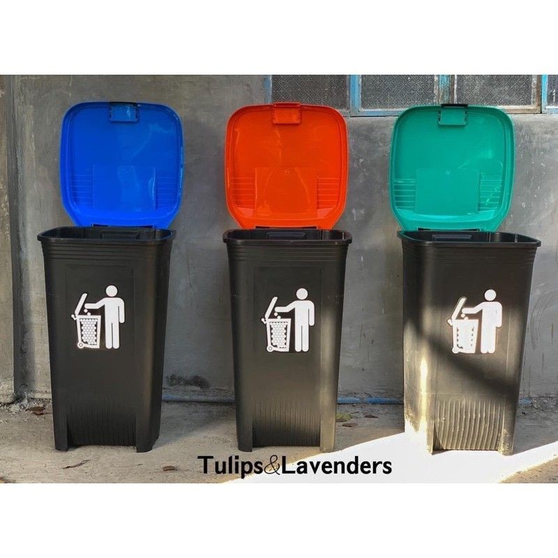 TRASH BIN 80L Orocan trash Can with Wheels and lock 80L Basurahan Garbage  Bin/basurahan/basket