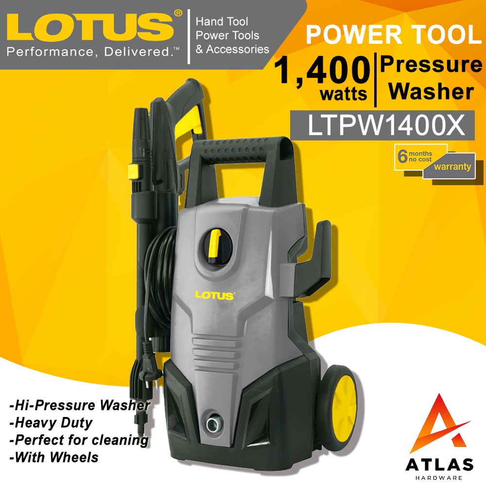 Lotus Pressure Washer With Wheels 1400W LPTW1400X Shopee Philippines