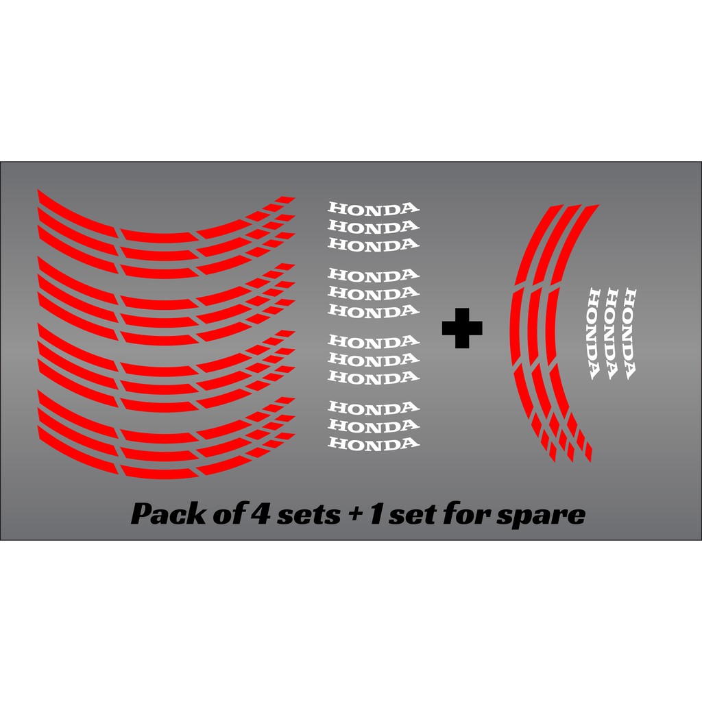 Honda rim Sticker / Mag Sticker for 17 inches | Shopee Philippines