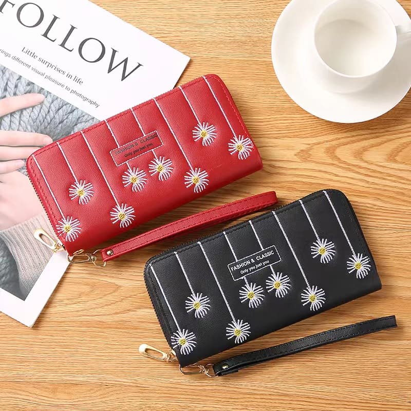 Women's Elegant Long Wallets 3 Design Korean Style Card Holder And ...