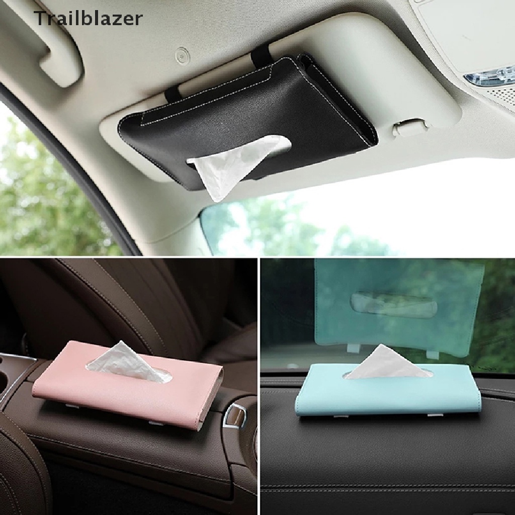TBPH Car Tissue Box Towel Car Sun Visor Tissue Box Holder Auto Interior