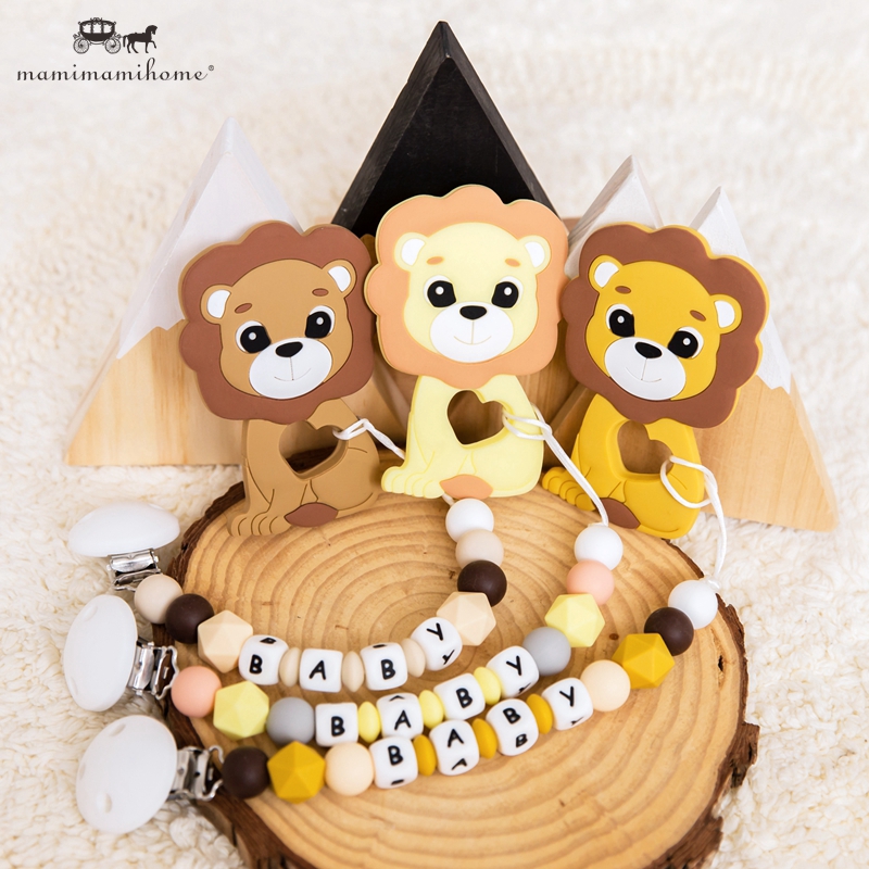 Mamimami Home Personalized Name Pacifier Chain Cartoon Lion King ...