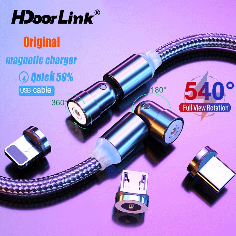 HdoorLink ( COD ) Quick Charging 2M 540º Rotation Fast Charger