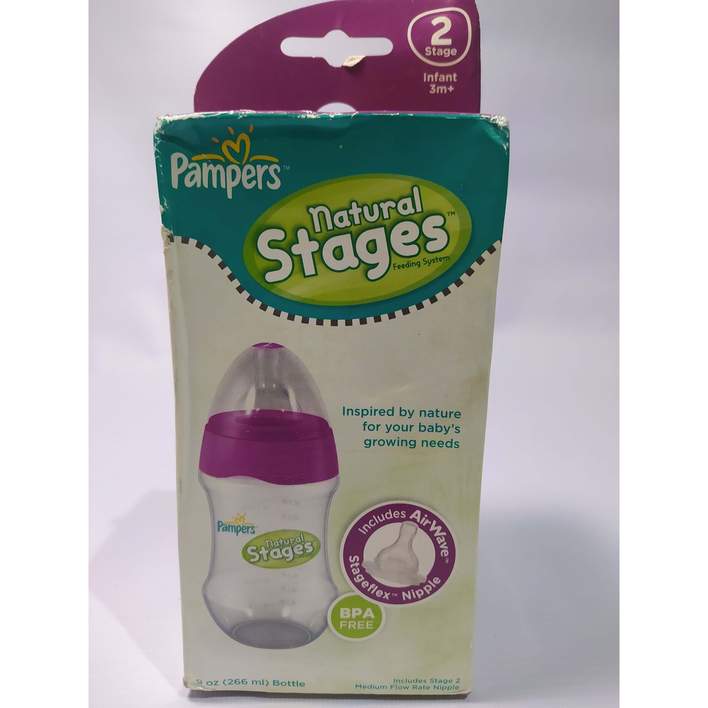 Pampers natural stages sales bottles