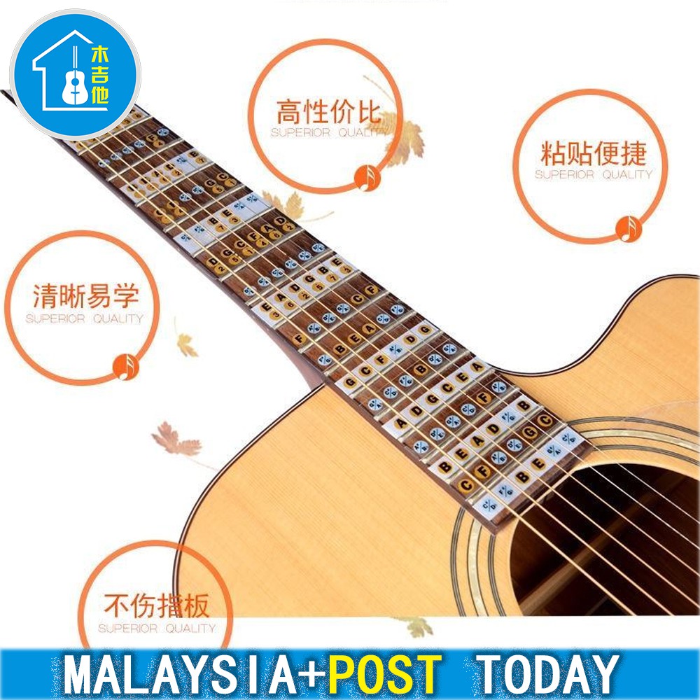 Guitar Fretboard Note Labels Fret Sticker For Electric Guitar Bass