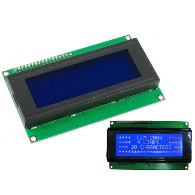 LCD 2004 Blue White Backlight Whitebiru 5V 20x4 Character Display ...