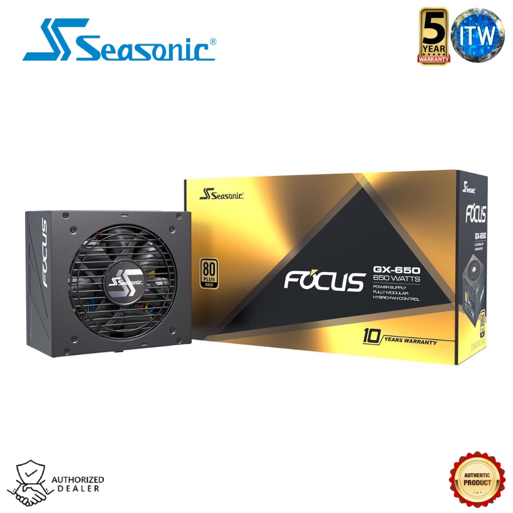 Seasonic FOCUS Plus 650 Gold - 650W 80+ Gold ATX12V & EPS12V Full ...