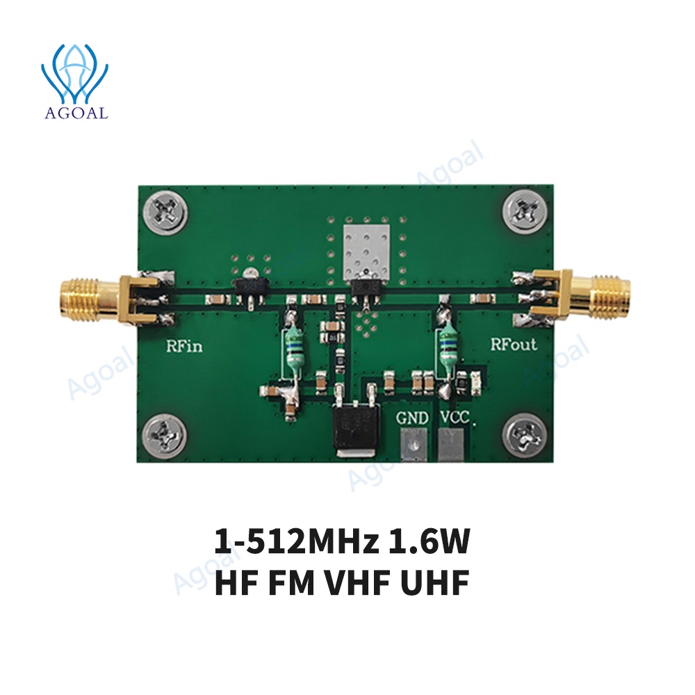 DC 12V RF Power Amplifier 1512MHz 1.6W HF FM VHF UHF Broadband