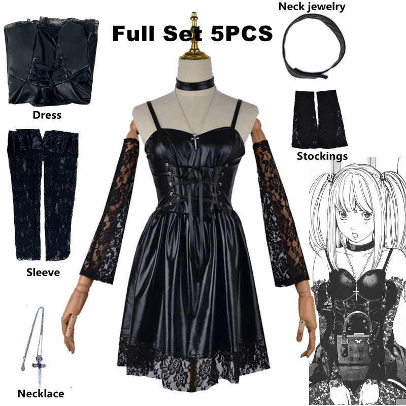 Haikyuu Women's Goth Dress Dark Gothic Cosplay Costume Dress with