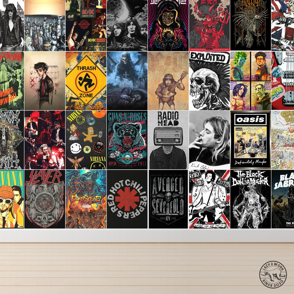 Metal Rock Wall Poster (16Pcs) | Shopee Philippines