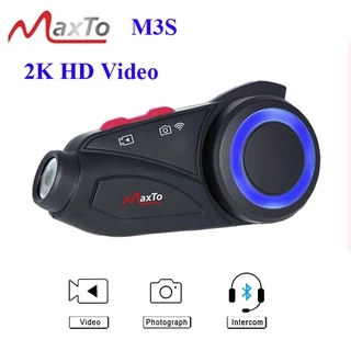 Motorcycle Bluetooth Helmet Headset with Intercom, Waterproof Lens, WiFi Video Recorder, Universal Pairing, Interphone, & DVR