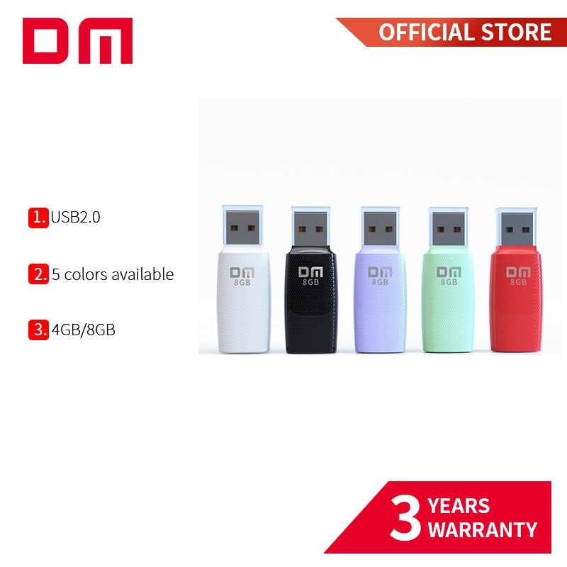 DM PD202 USB2.0 Flash drive 4GB 8GB with five colors | Shopee Philippines