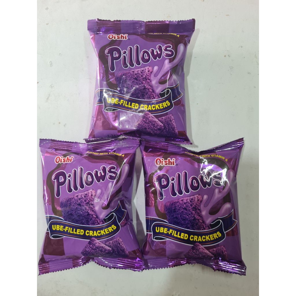 Pack of 3 Oishi Pillows Ube (38g) Shopee Philippines