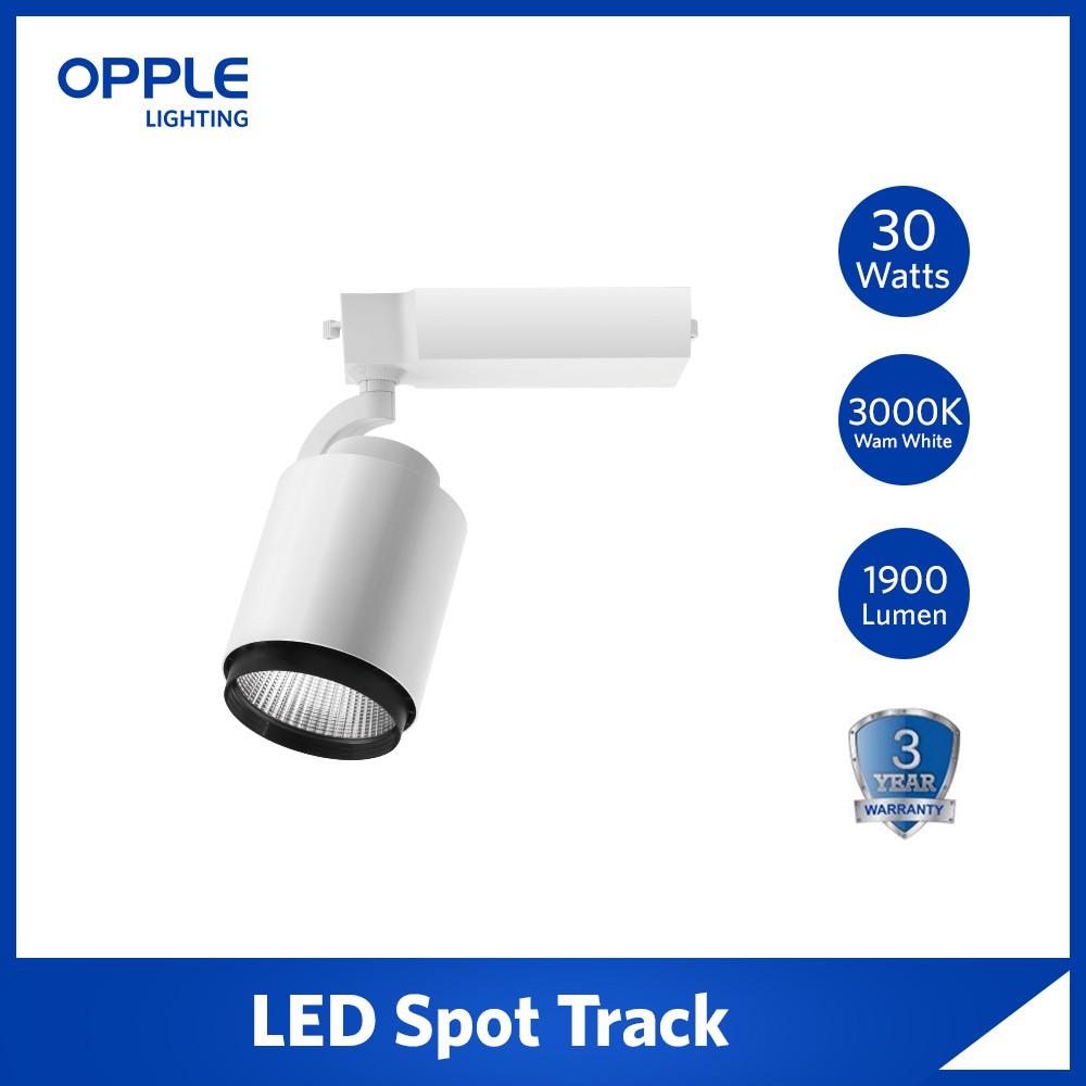 OPPLE LED Spot Track Light Performer 30watts Warm White Black White Fixture Spot Lights Store Shopee Philippines