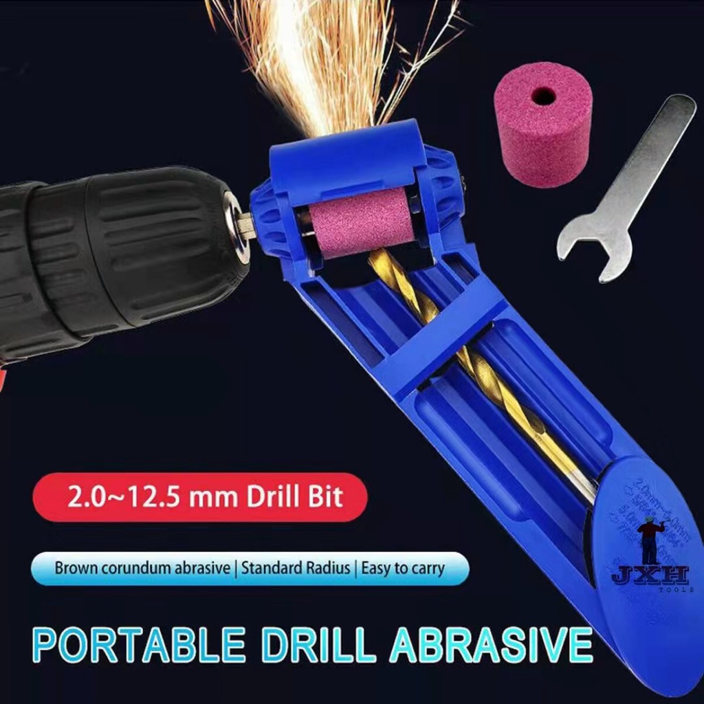 Casta 2-12.5mm Drill Bit Sharpener Corundum Grinding Wheel Portable ...