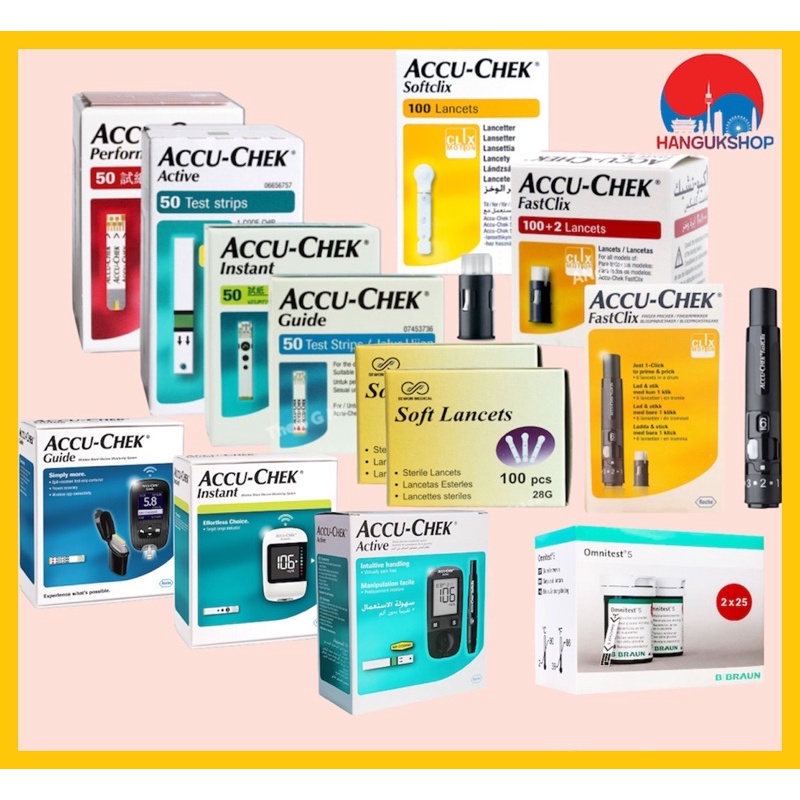 AccuChek Test Strips /Active / Instant/ Guide / Performa / Softclix