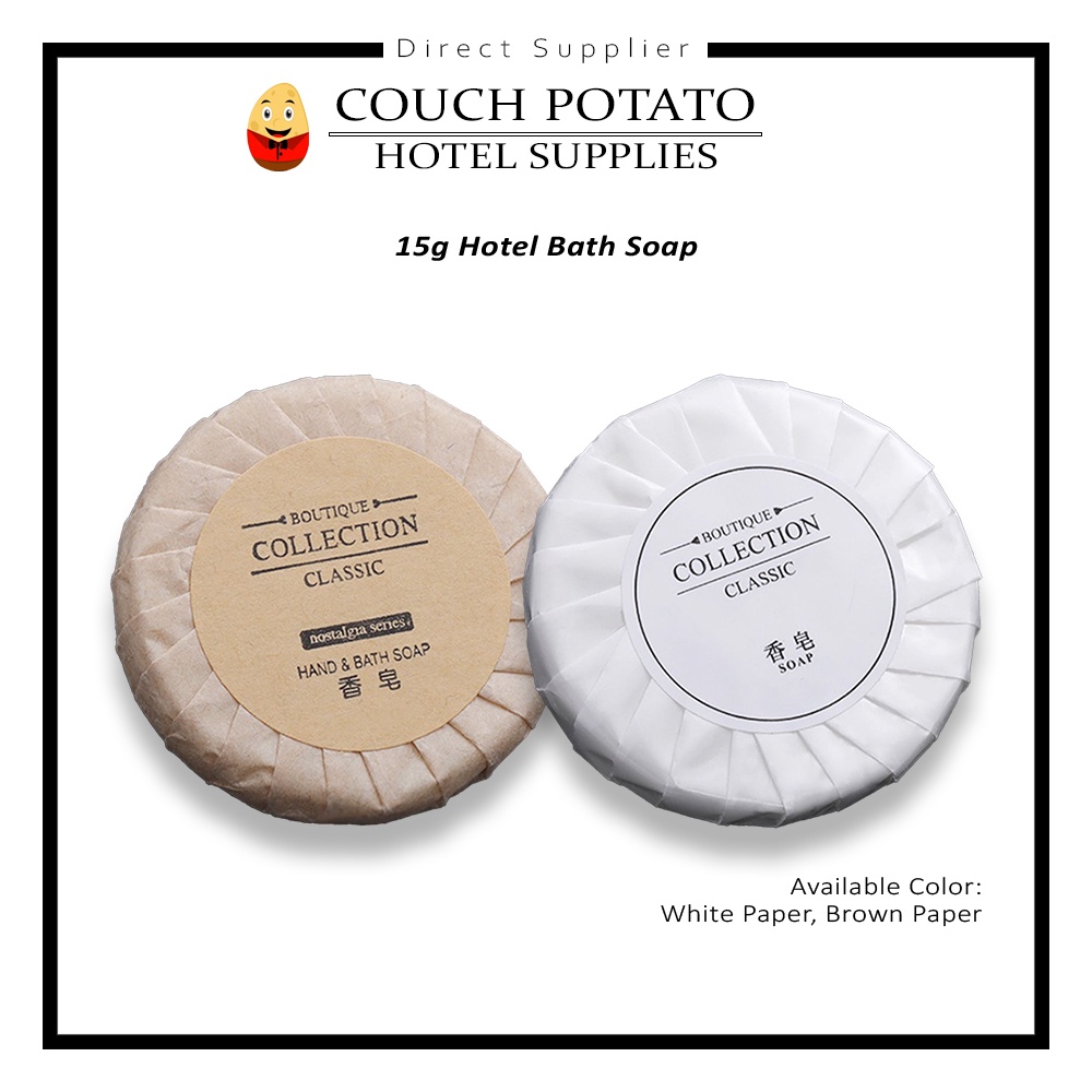 [10pcs] 12g Hotel Bath Soap in Glassine Packaging Hotel Supplies