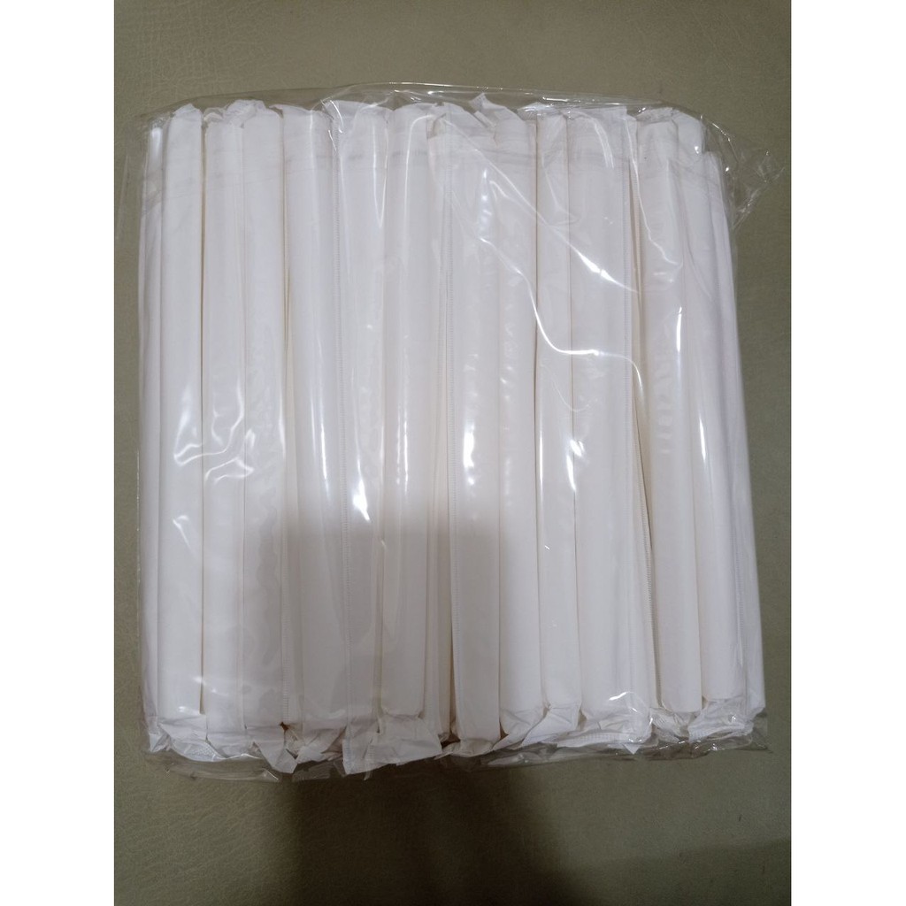 Paper Sago Straw Individually Packed Biodegradable 100pcs 23cm pointed ...