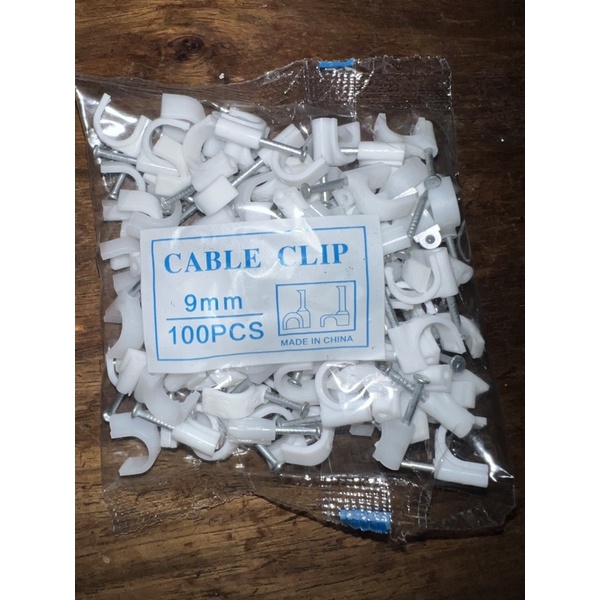 Lan Cable Wire Clips Nail Clamps Straps Tacks White 100 pcs 1 pack 4mm