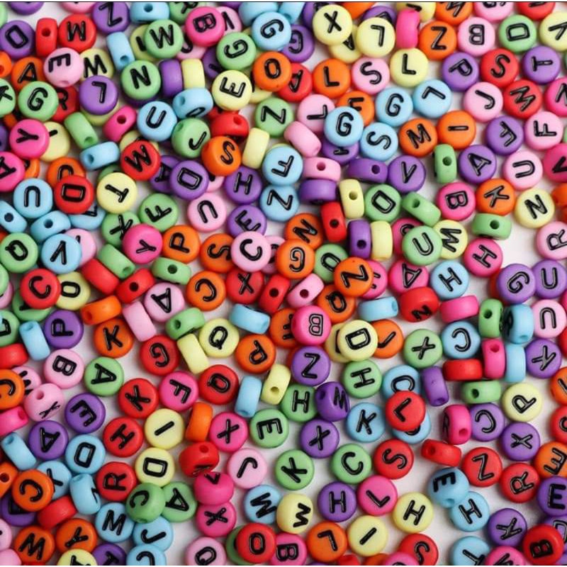 450G Round Letter Beads Assorted Letter For Diy | Shopee Philippines