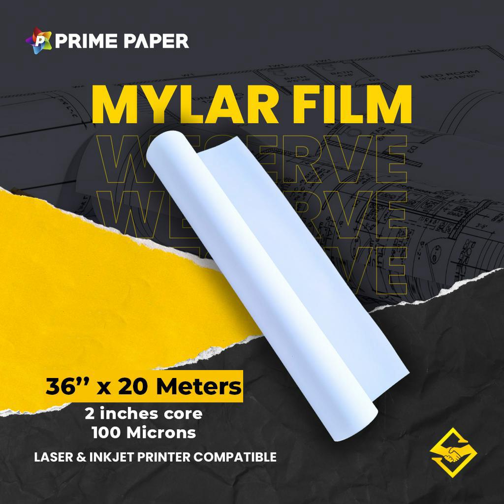 Premium Matte Film 36 inches x 20 Meters 100 Microns Mylar Film
