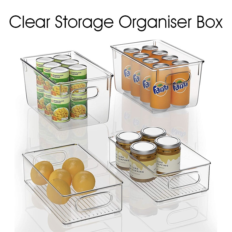 Transparent Large Storage Box Multi-function Wardrobe storage Stackable ...