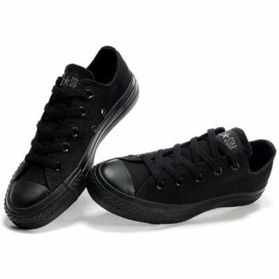 DONI New Chuck Taylor Converse Low Cut All Black for Men and Women Shoes 800