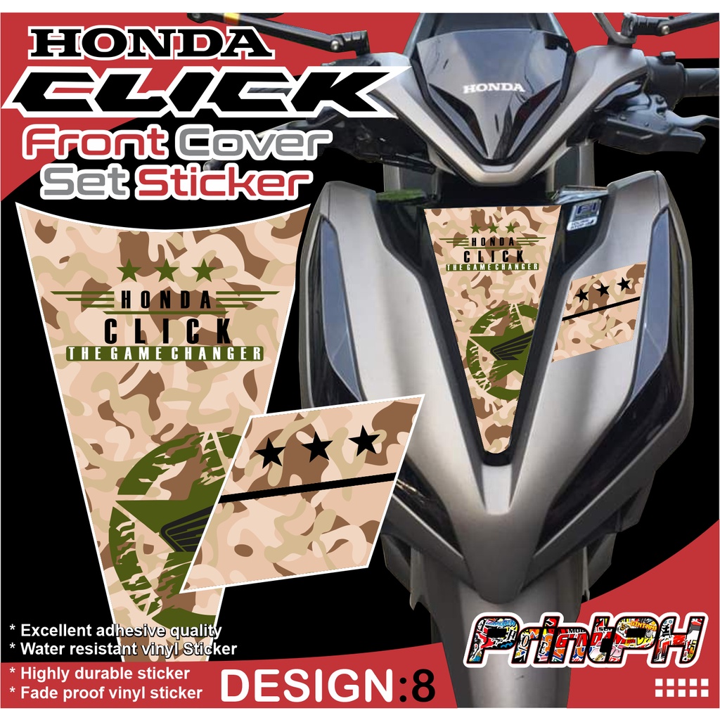 Honda Click Military Front Sticker Decals(Sold as Set) | Shopee Philippines